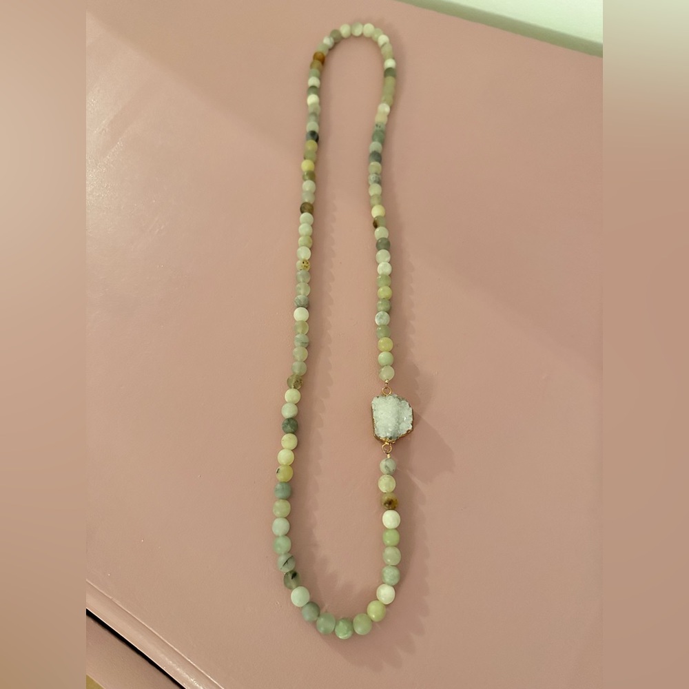 Jade beaded necklace